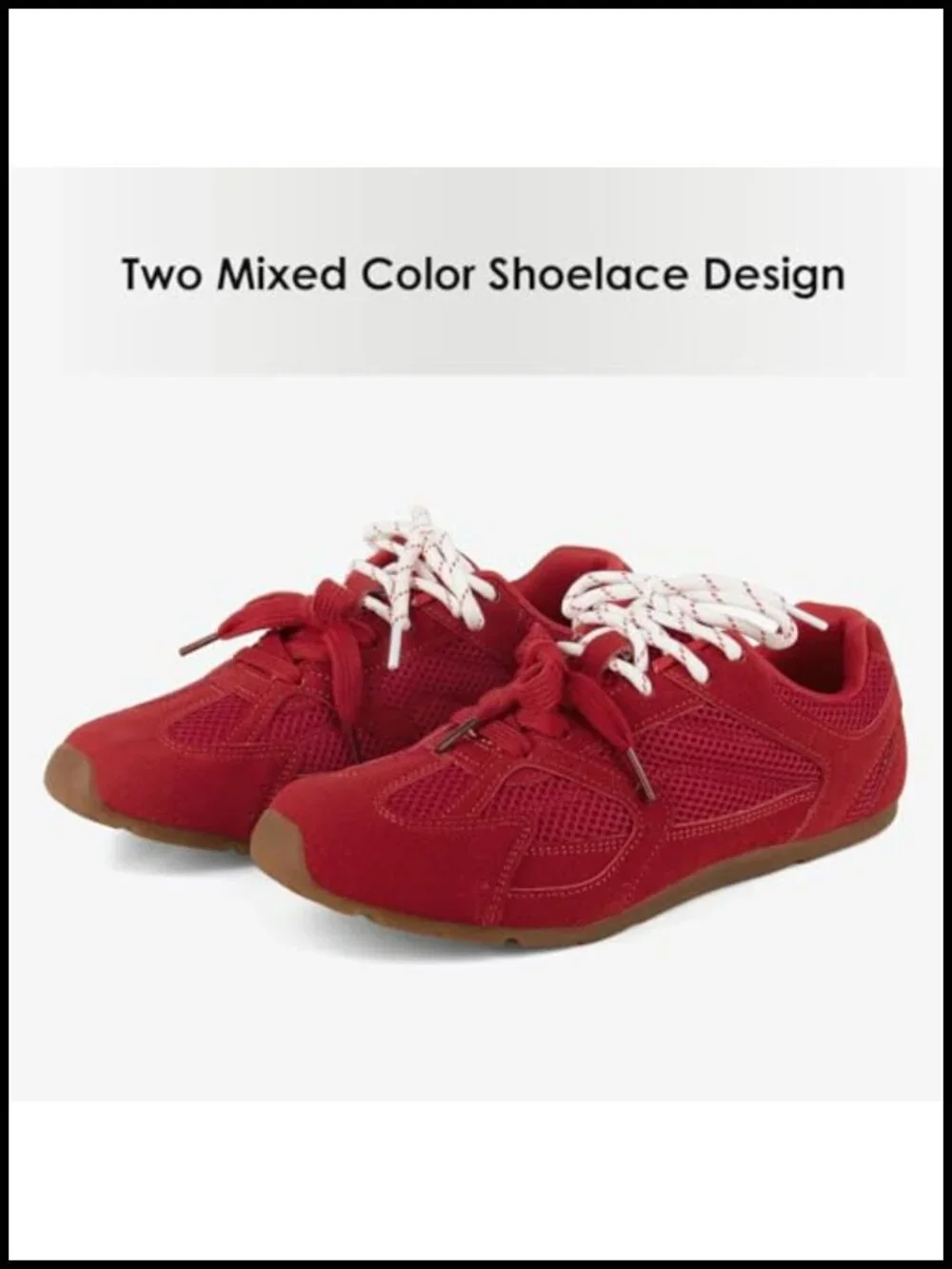 Retro Lace Up Sneakers Lightweight Non Slip Walking Shoes Fashion Barefoot
